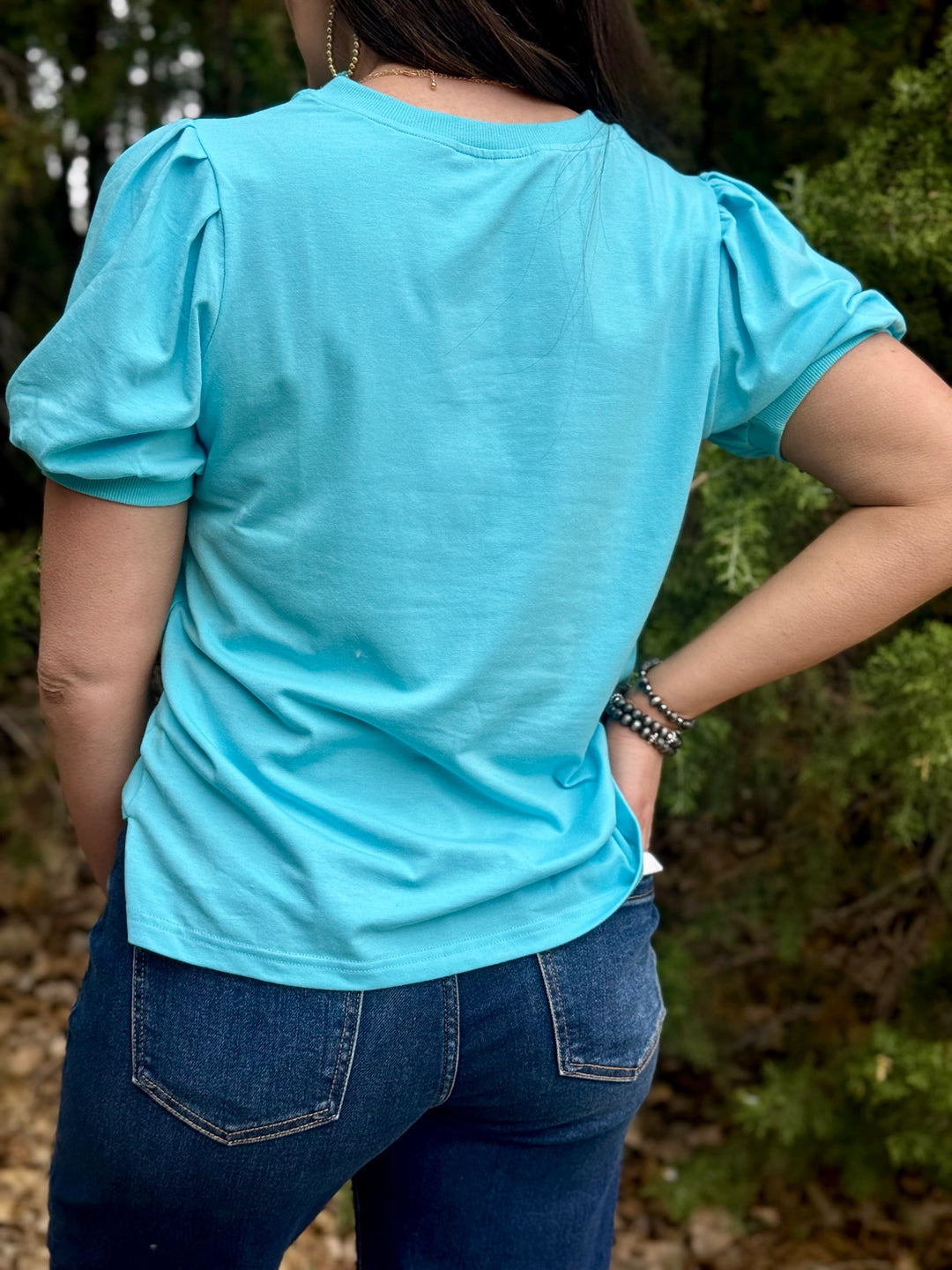 Liza V-Neck Blue Top