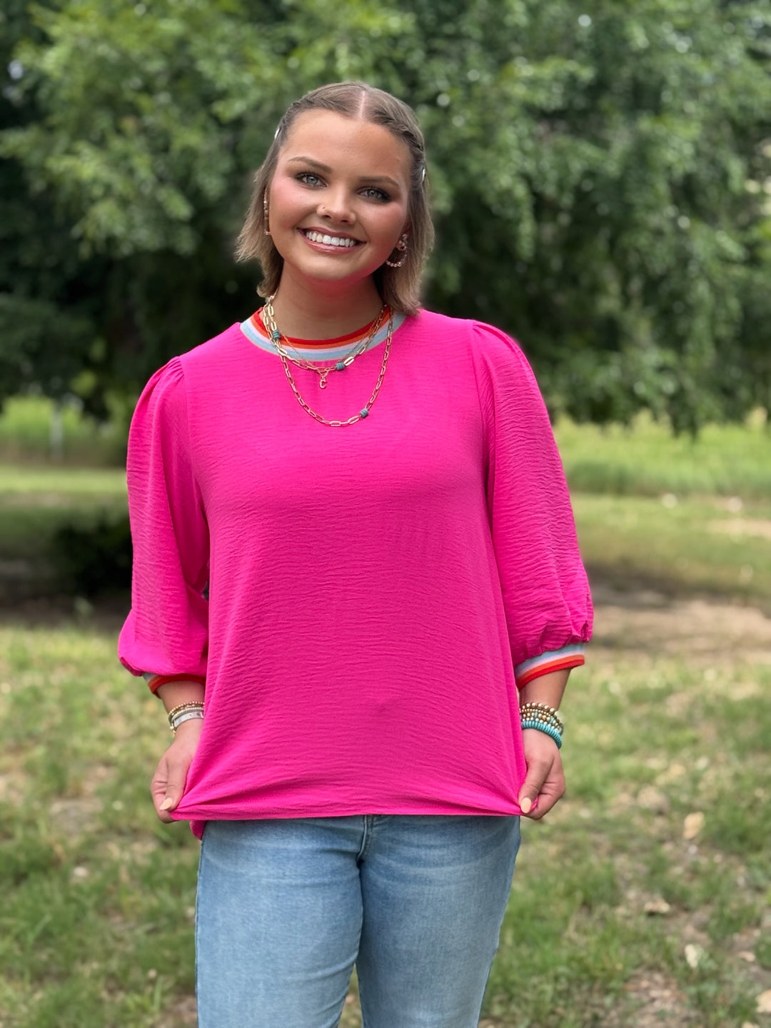 LouAnn Peasant Sleeve Top