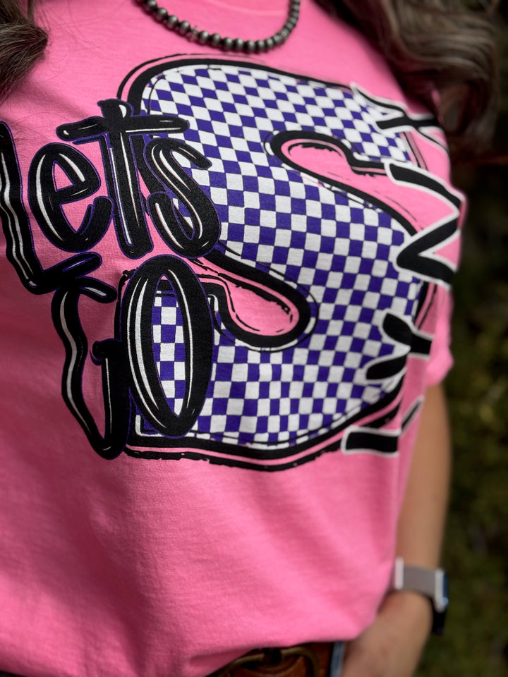 Checkered Let's Go Lynx Graphic Tee