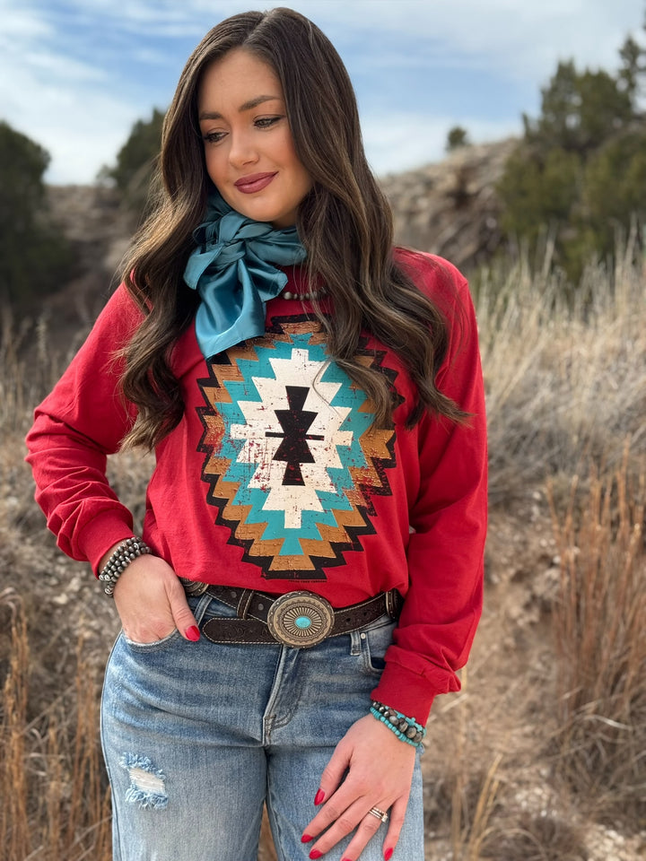 Cheyanne Aztec Graphic Tee by Texas True Threads