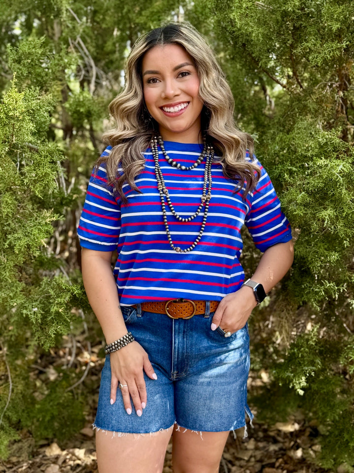 Celebrate Red, White & Blue Top