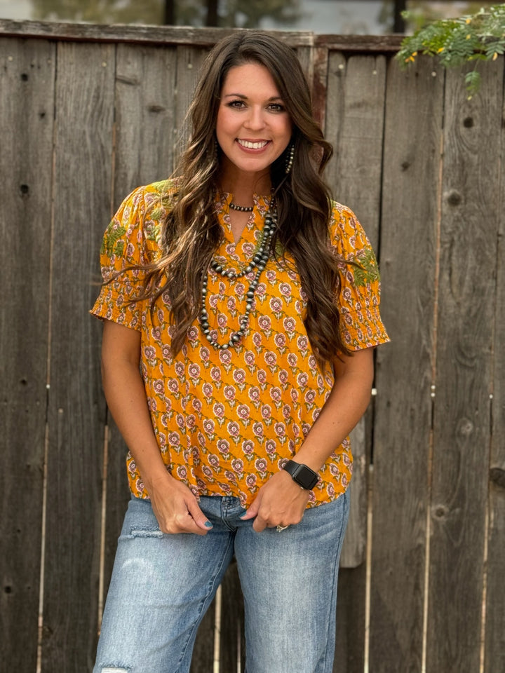 Camilla Floral Top by Sister Mary