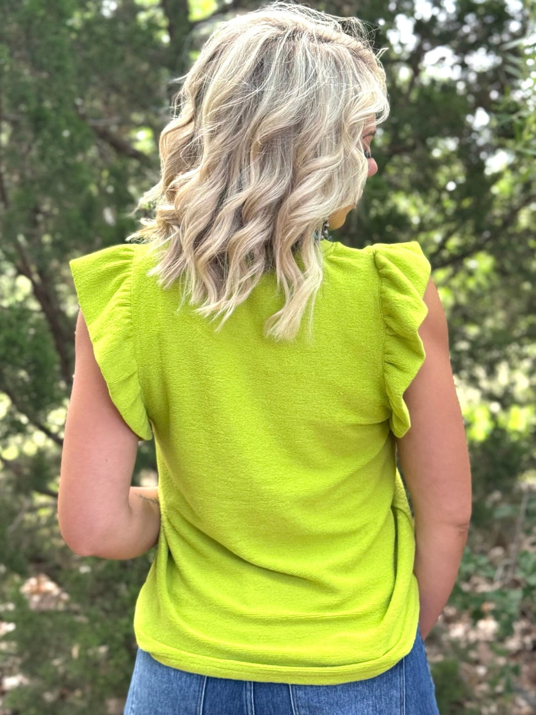 Glow Get Em Ruffle Sleeve Top
