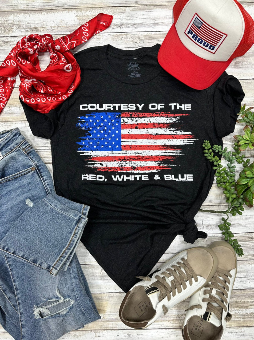 Courtesy of the Red, White & Blue Graphic Tee by Texas True Threads