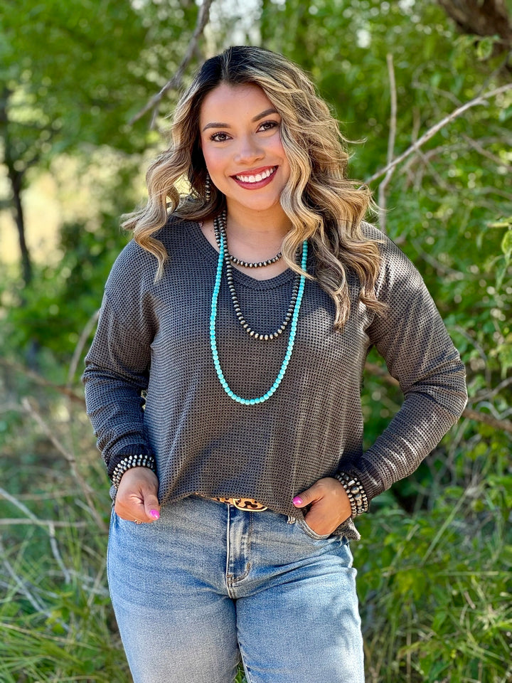 Saylor Waffle Knit Top