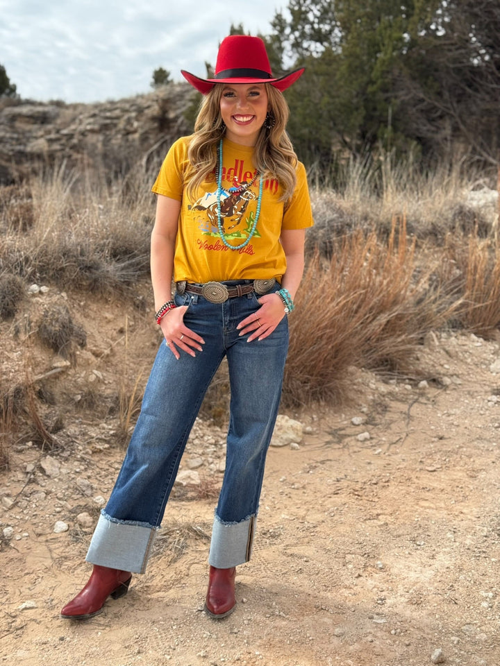 Lucy Wide Leg Cuffed Jean by Risen