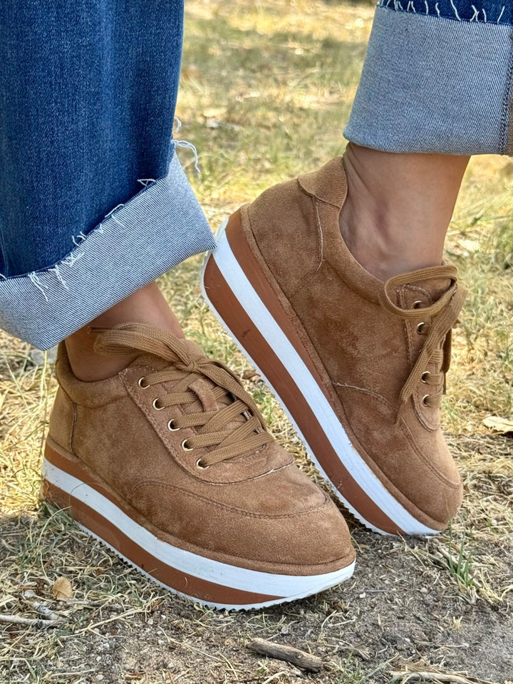 Jay Walking Tobacco Faux Suede Sneaker