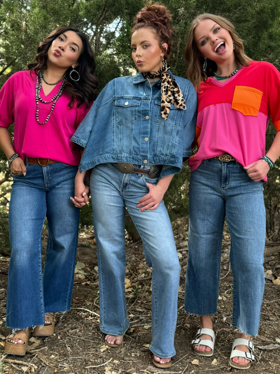 Heidi Red Colorblock Top