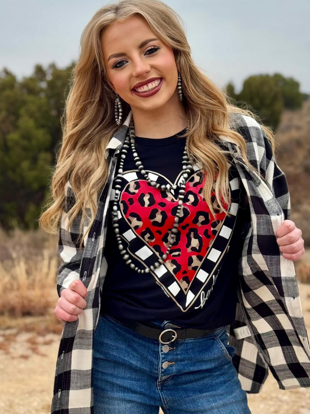 Everyday Black & White Plaid Shirt by Texas True Threads