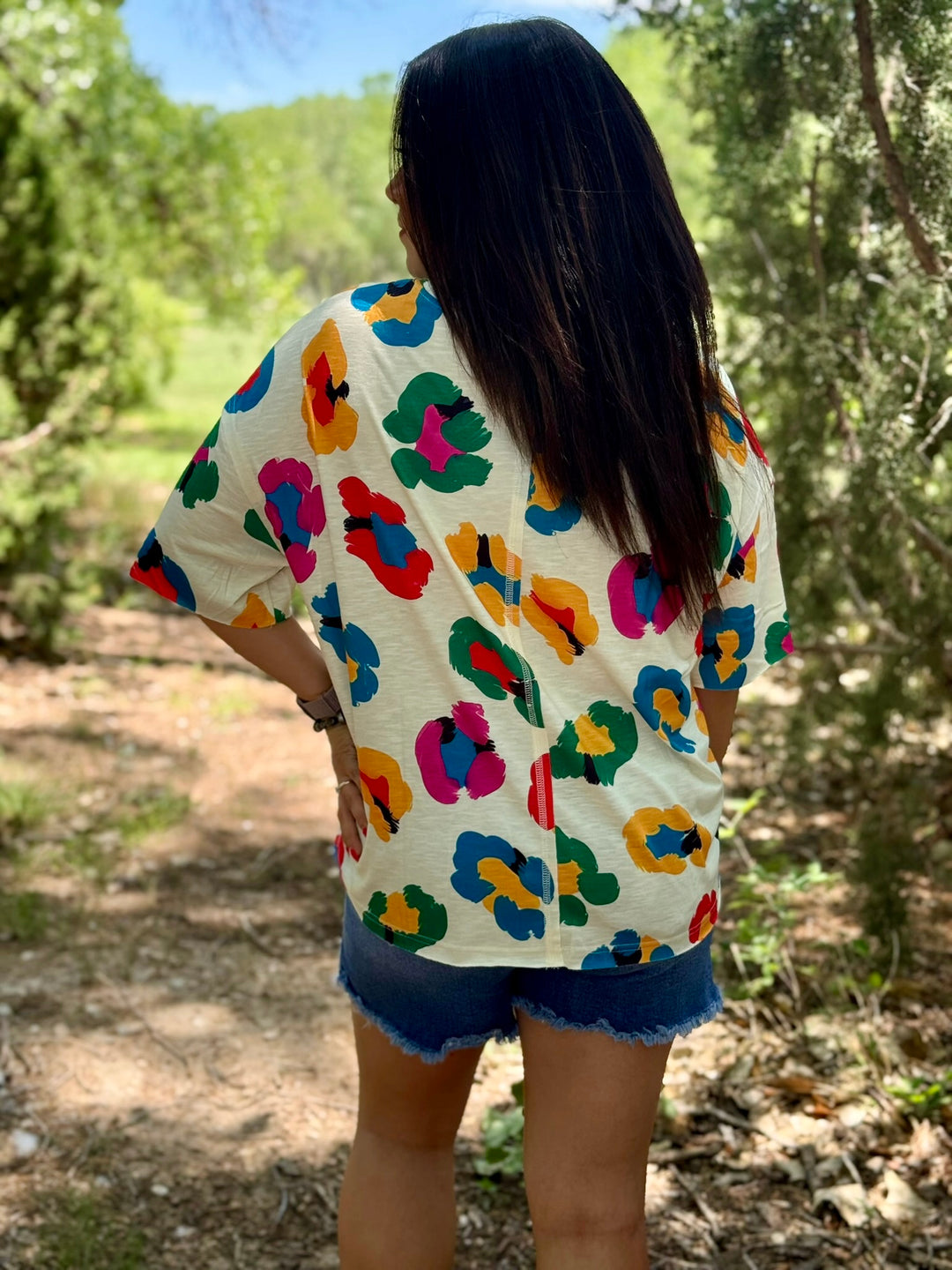 Allie Leopard Colorful Oversize Tee