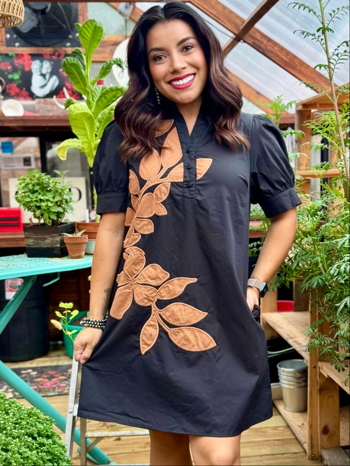 Julia Puff Sleeve Button Dress