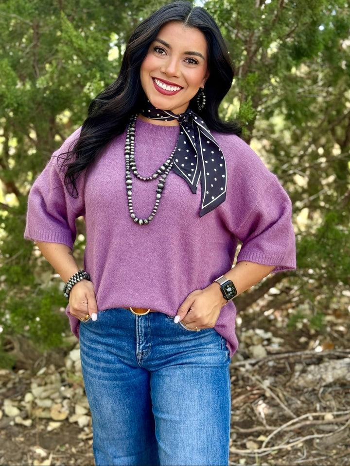 Purple Soft Plush Sweater