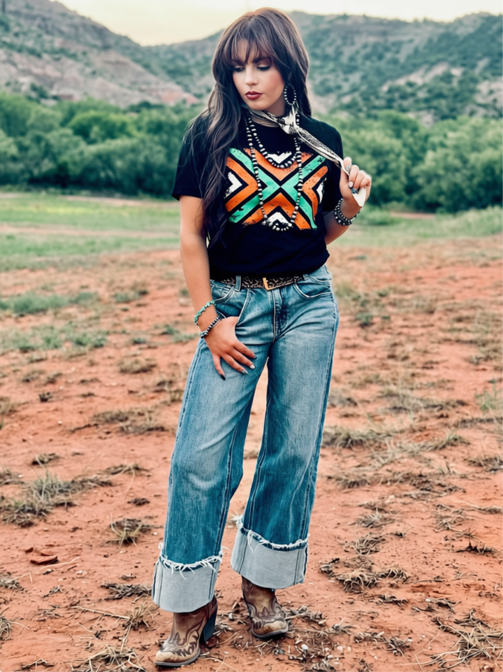 Wynonna Aztec Graphic Tee by Texas True Threads