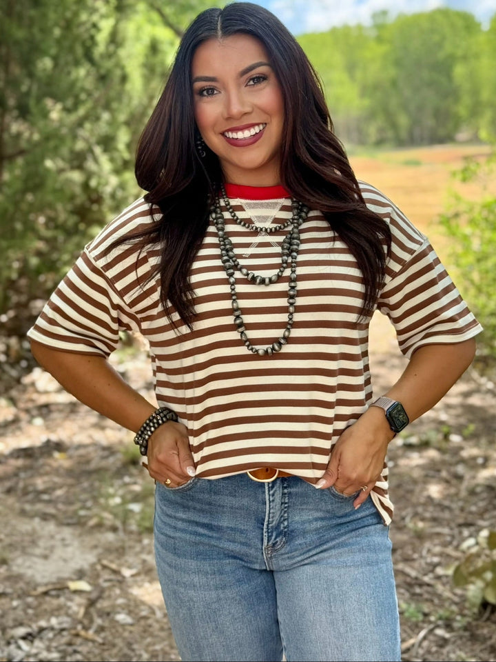 Back on Campus Striped Top