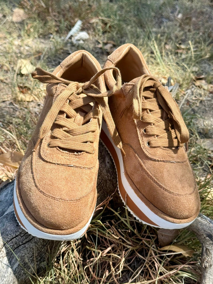 Jay Walking Tobacco Faux Suede Sneaker