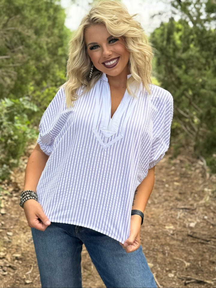 Event Ready Striped Blouse