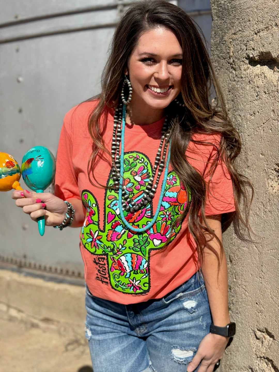 Barb's Fiesta Cactus Graphic Tee by Texas True Threads