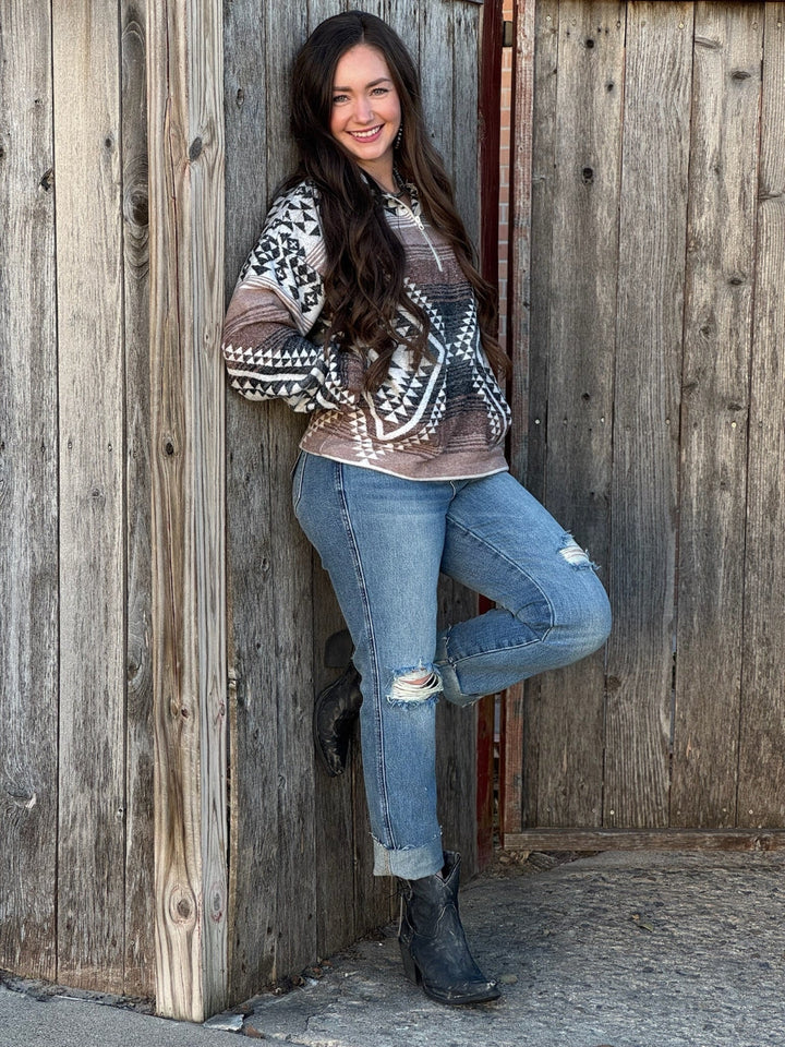 Heidi Aztec 1/4 Zip Pullover