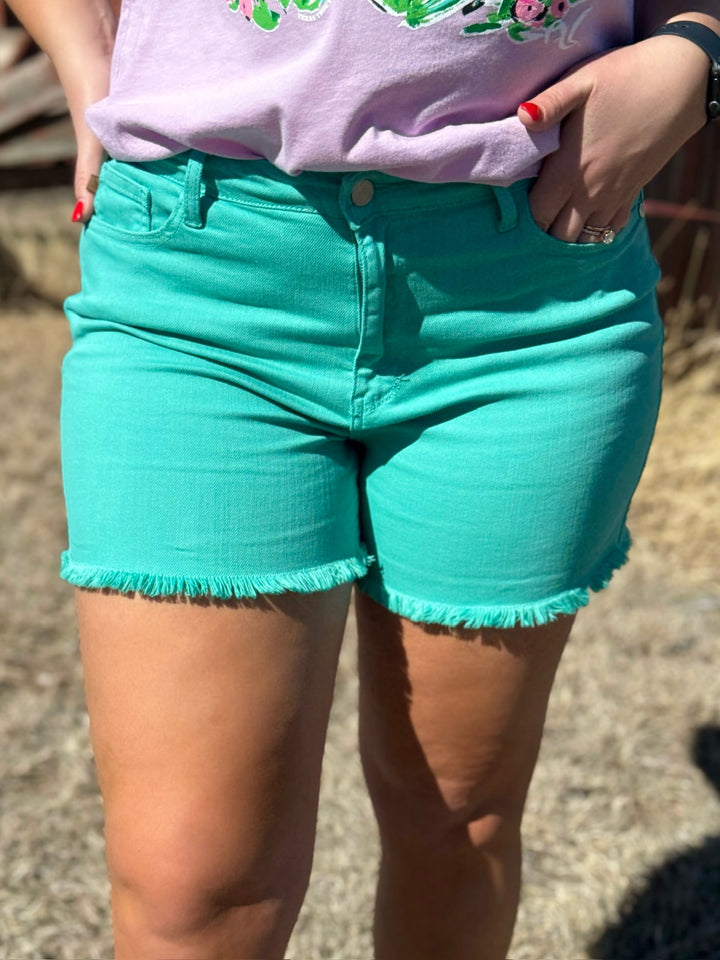 Jessi Mint Shorts by Judy Blue