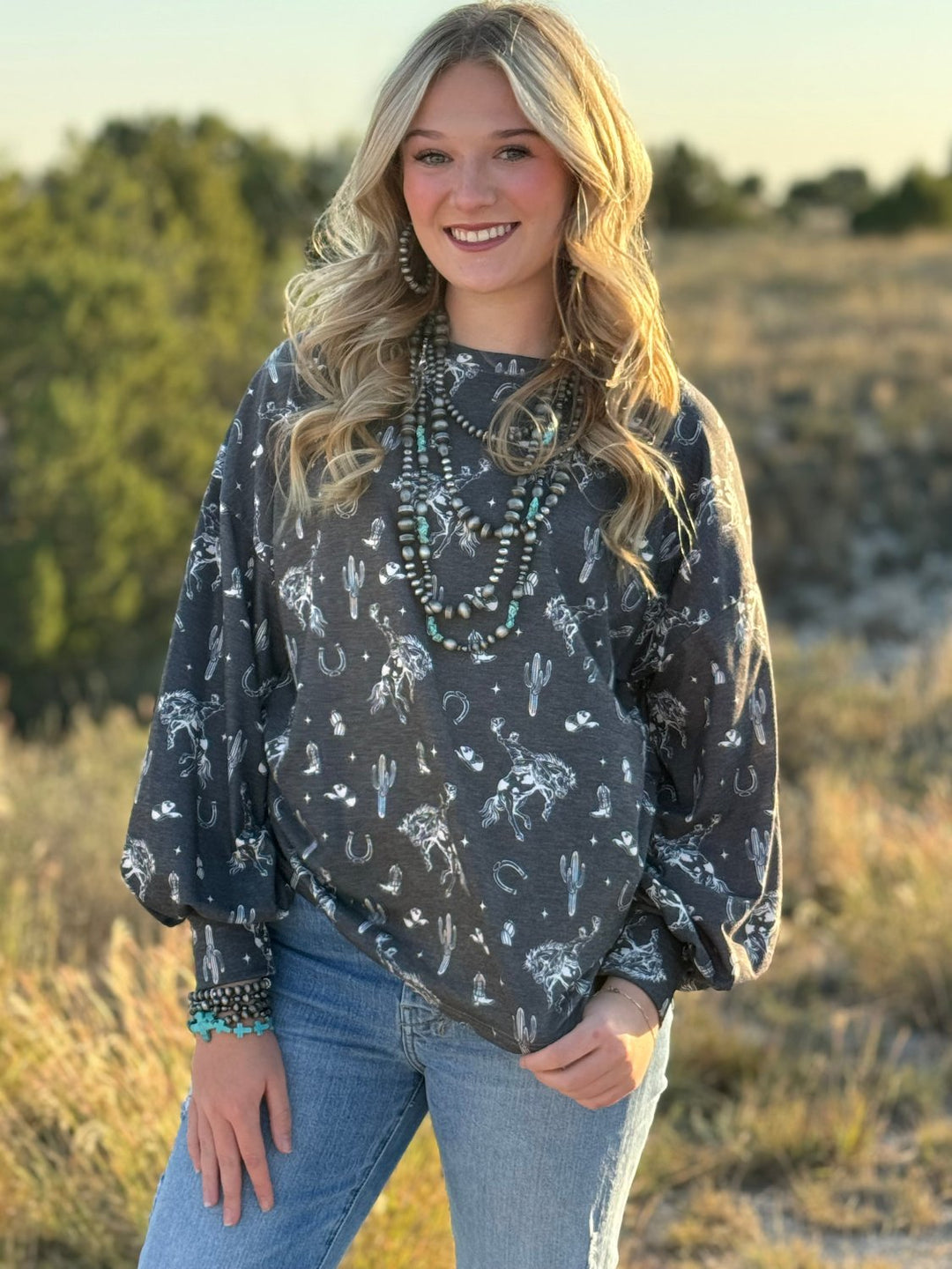 Bronc Rider Long Sleeve Top