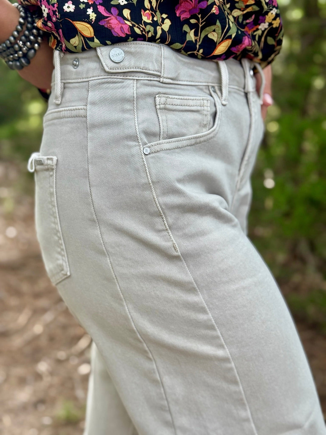 Sara High Rise Cropped Barrel Jean by Risen