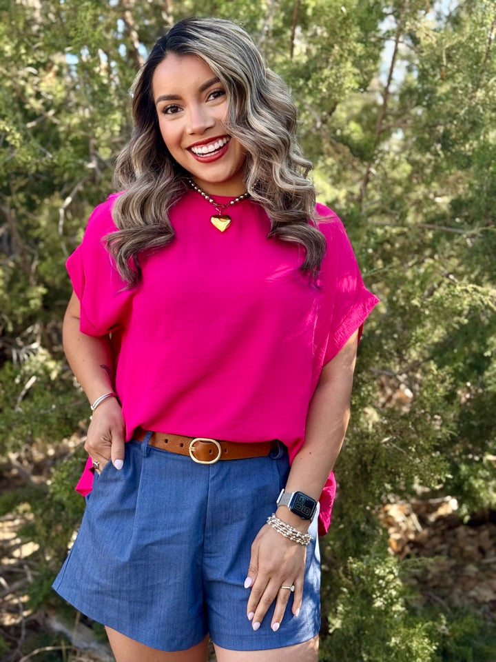 Delaney Hot Pink Top