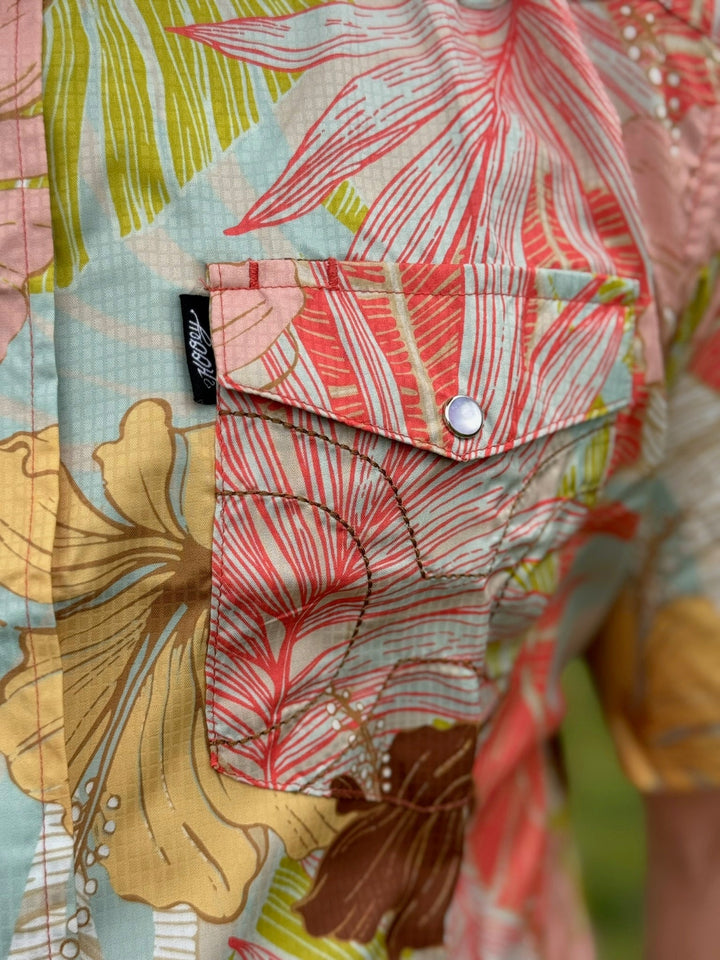 Sol Laguna Meadow Floral Pearl Snap Shirt by Hooey