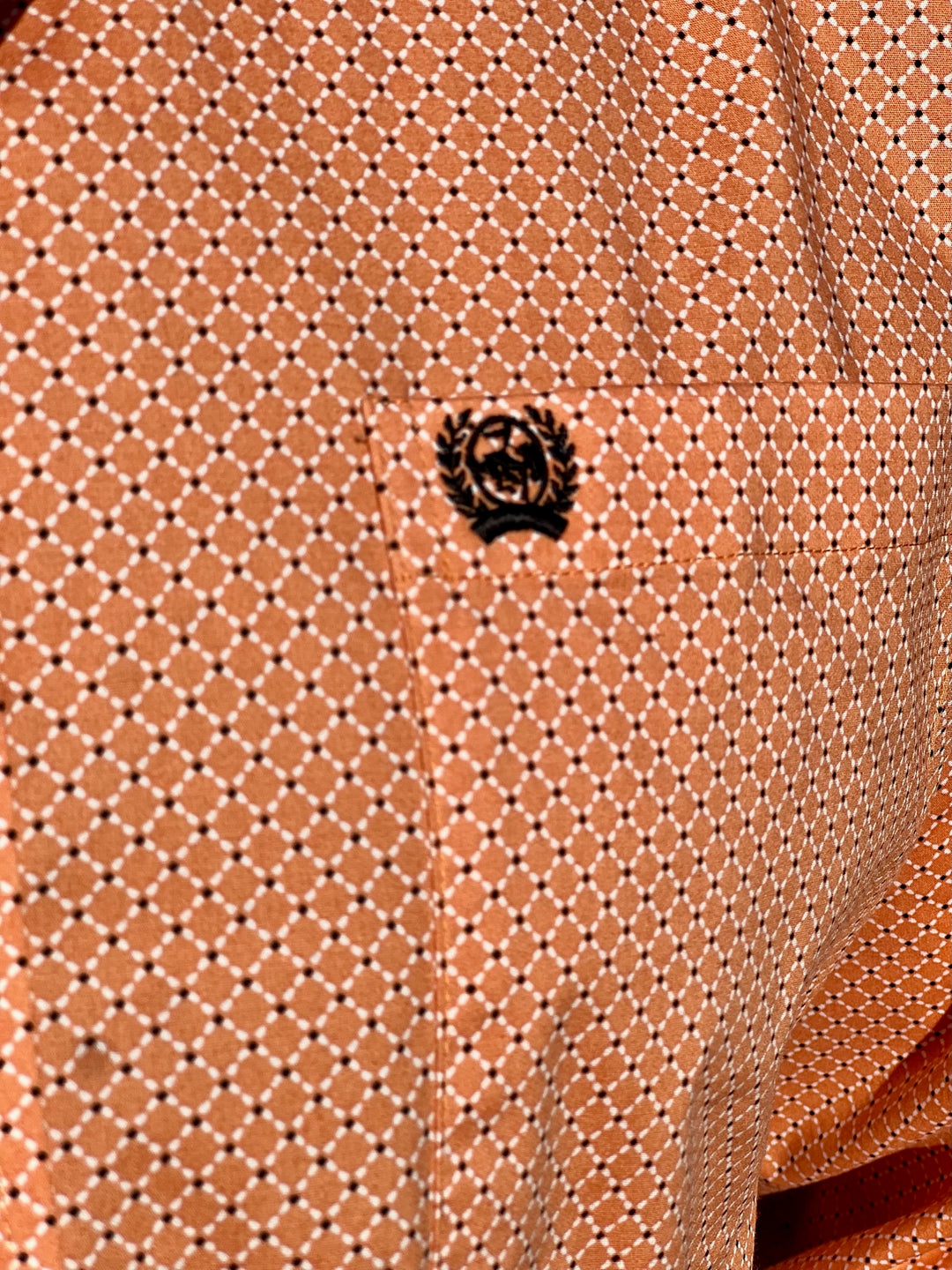 Graham Orange Long Sleeve Men's Shirt by Cinch