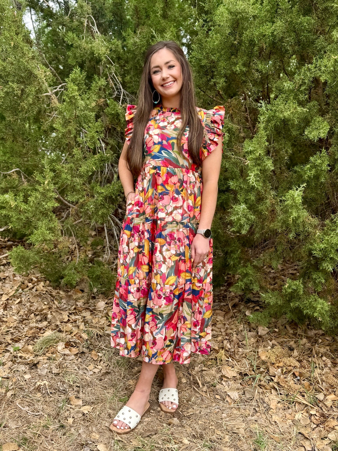Veronica Floral Midi Dress