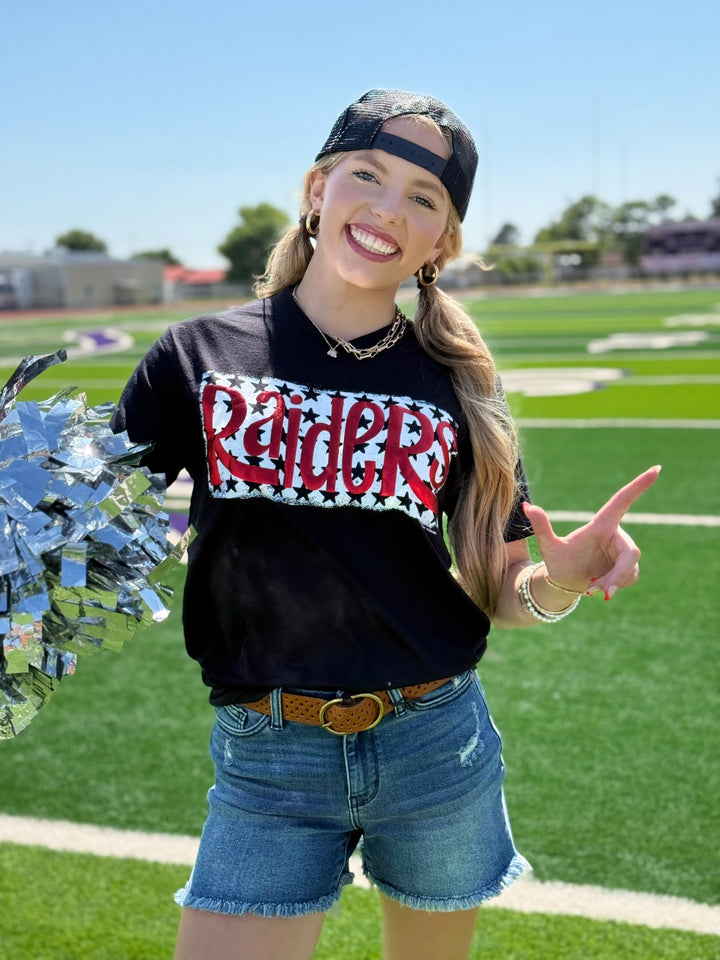 Metallic Puff Mascot with Stars Tee by Texas True Threads