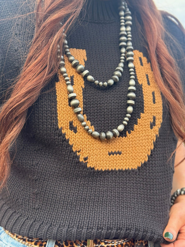 Black Horseshoe Sweater