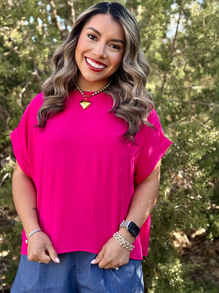 Delaney Hot Pink Top