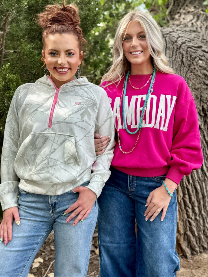 Alara Camo Scuba Knit Pullover