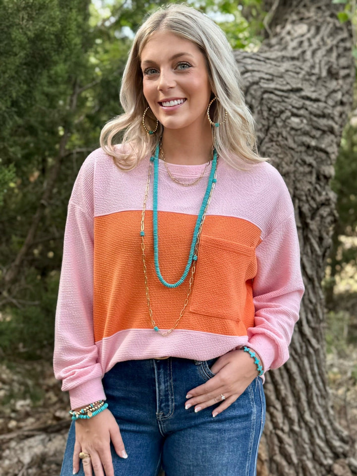 Horizon Pink & Orange Top