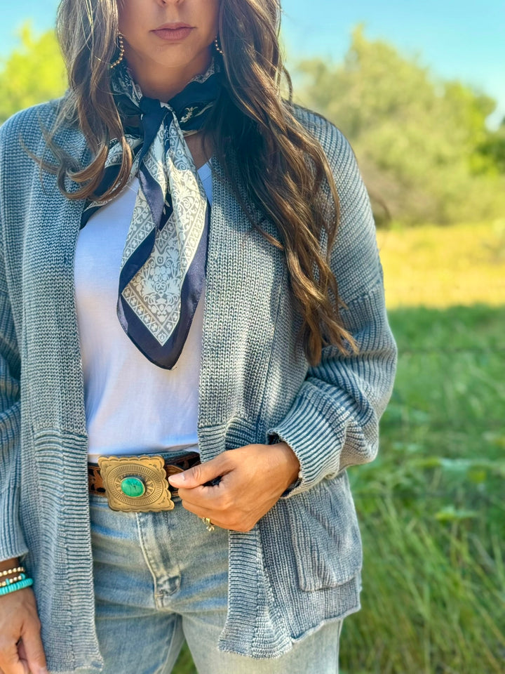 Heather Open Front Cardigan