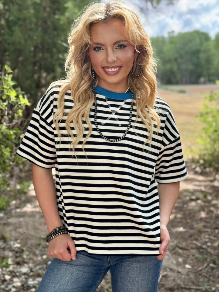 Back on Campus Striped Top