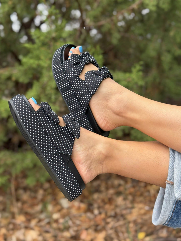 Lil Bit Knotty Polka Dot Sandals by Corkys