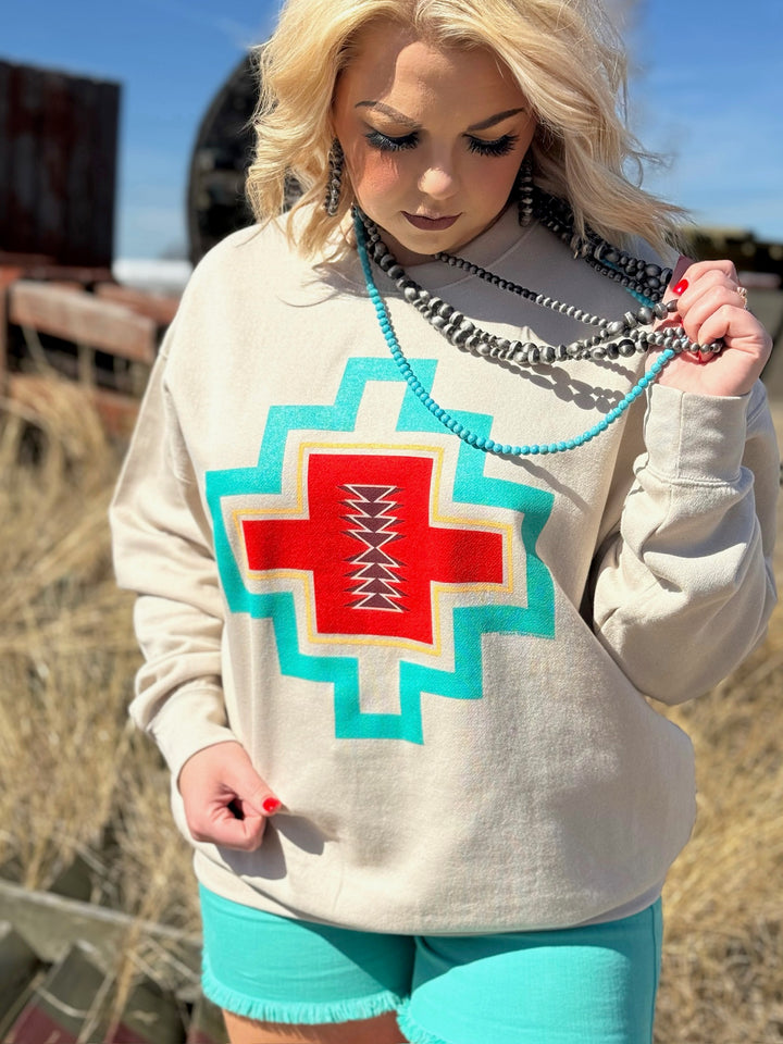 Santa Fe Aztec Sweatshirt by Texas True Threads