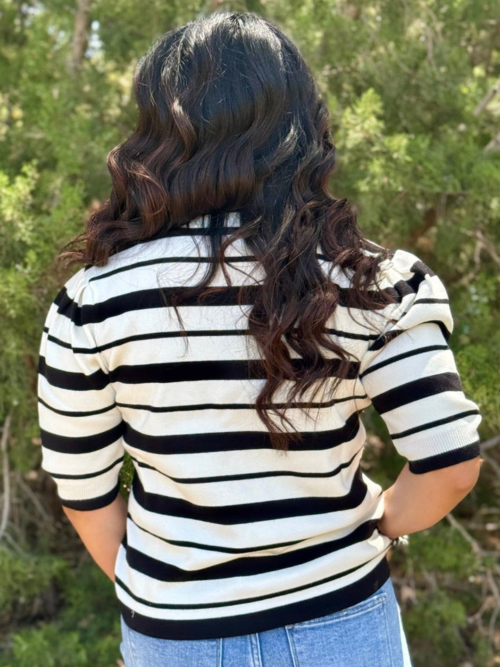 Ref Ready Black & White Sweater