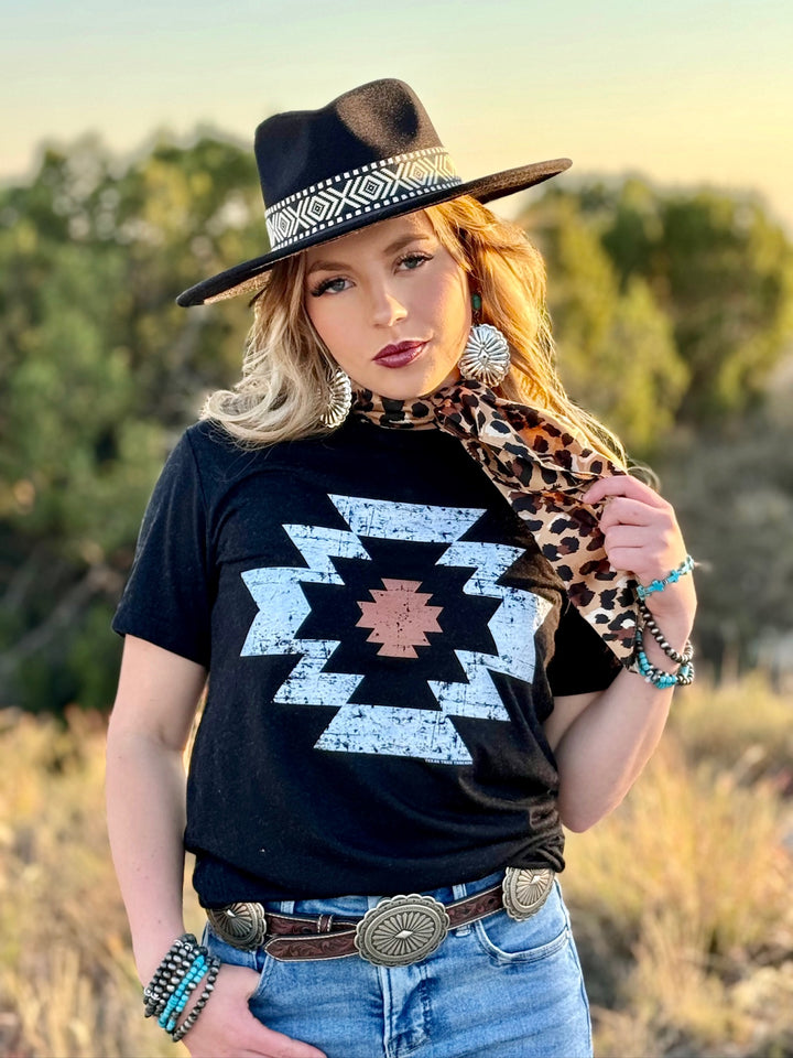 Durango Black Aztec Graphic Tee by Texas True Threads