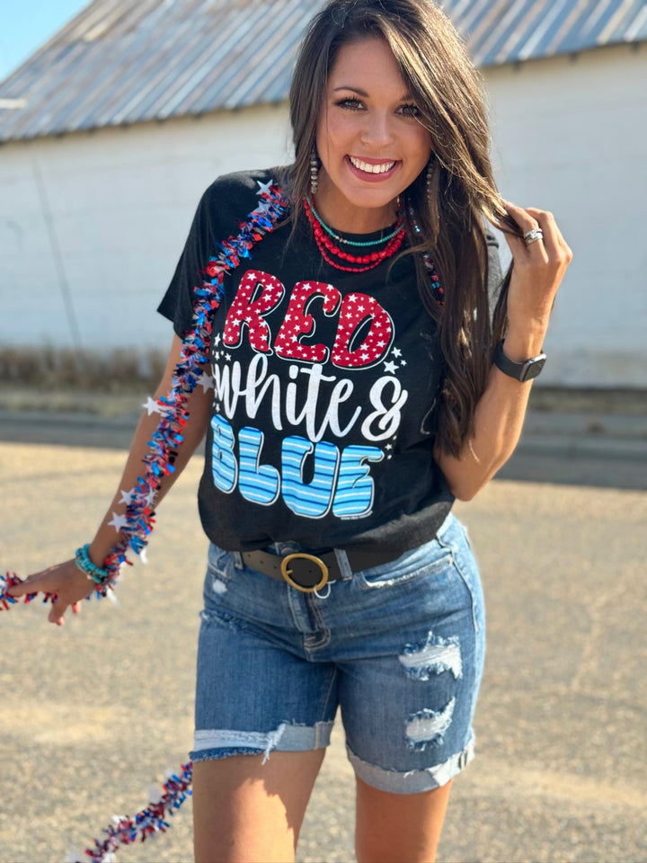 Red White & Blue Graphic Tee or Tank by Texas True Threads