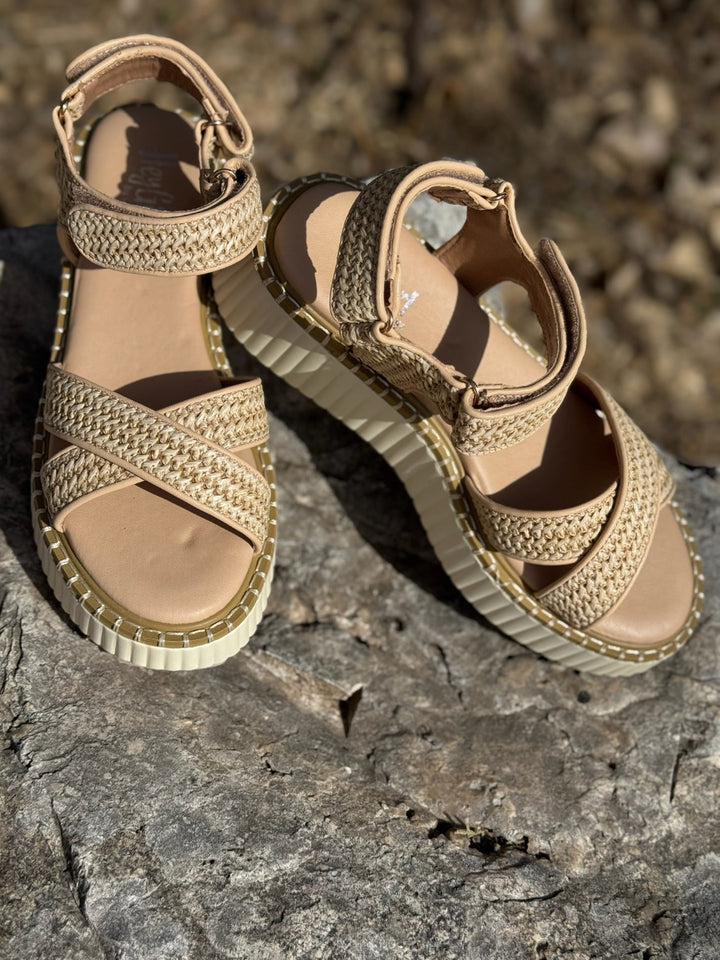 Total Catch Tan Sandals by Corkys