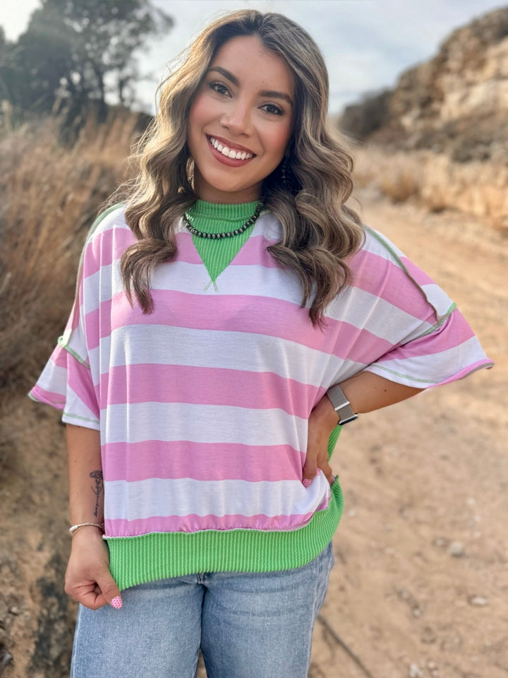 Kiki Pink & Green Top