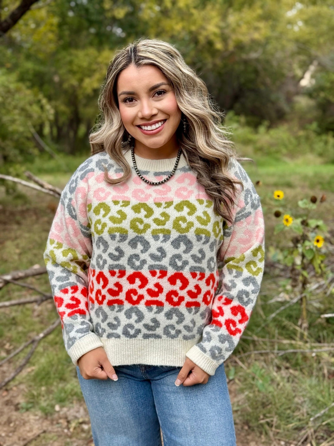 Frosted Leopard Cozy Sweater