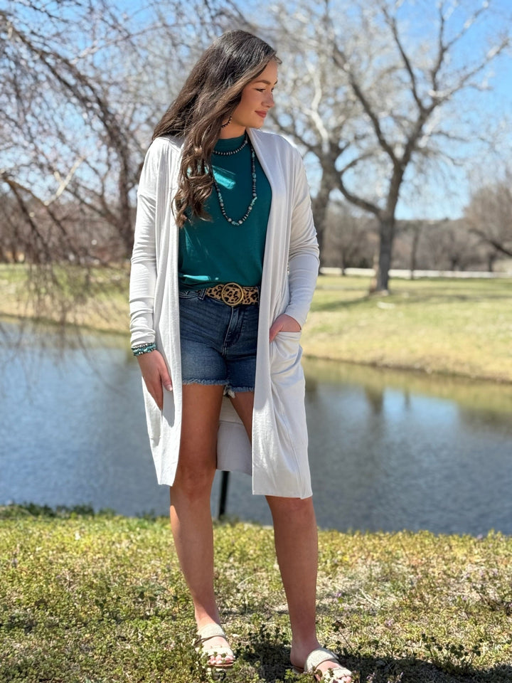 Sherri Pale Grey Cardigan