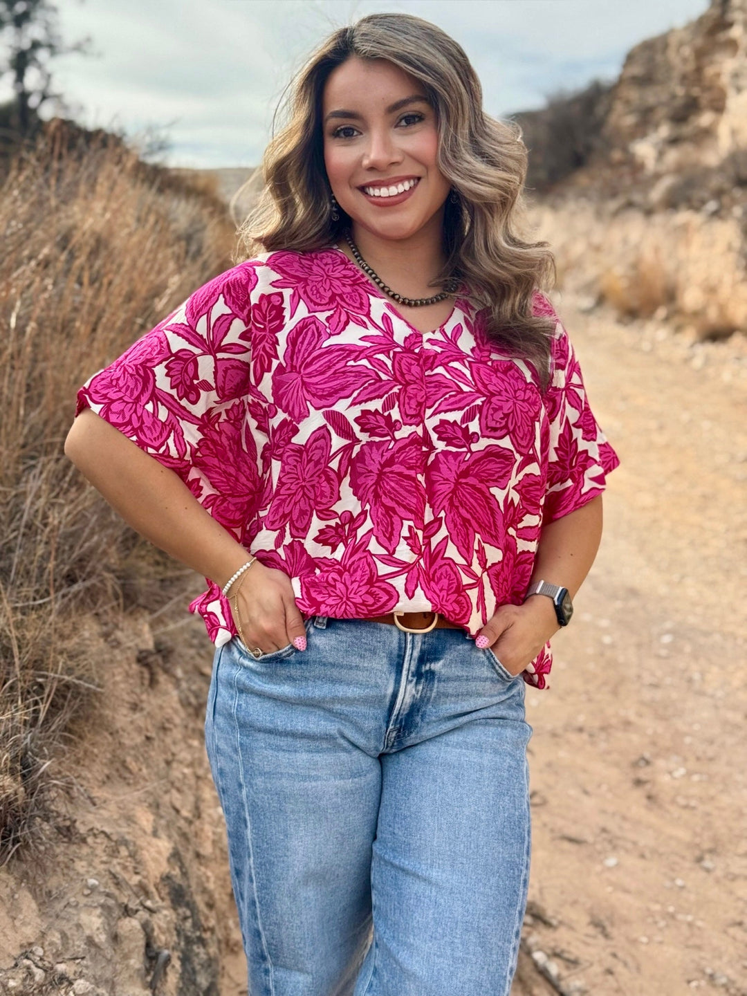 Dalia Pink Floral Top