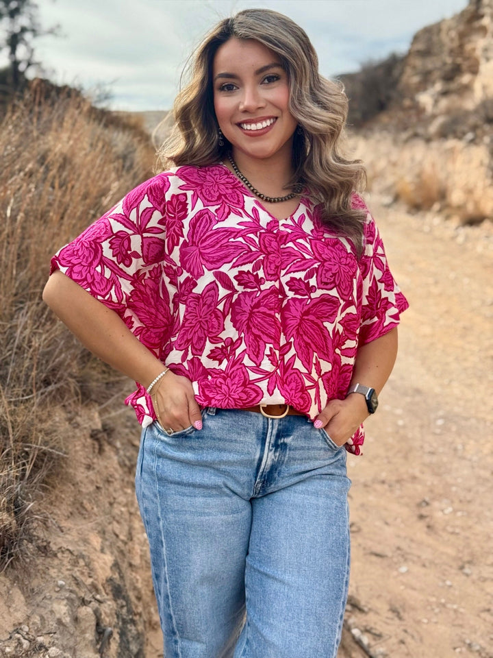 Dalia Pink Floral Top