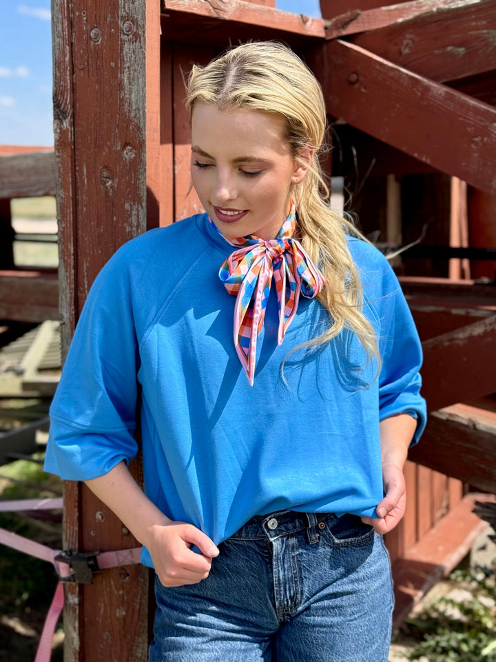 Worth Your While Blue Top