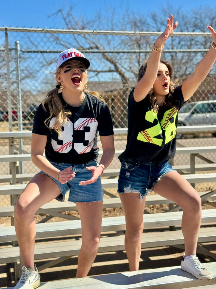 Custom Baseball/Softball Number Tee by Texas True Threads