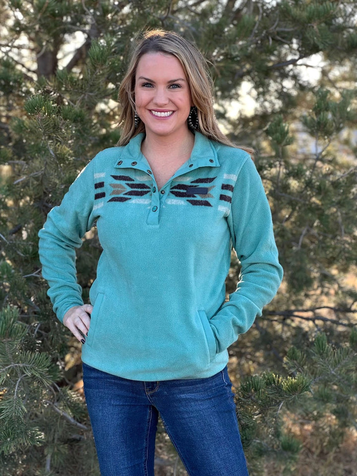 Mint Ladies Fleece Pullover